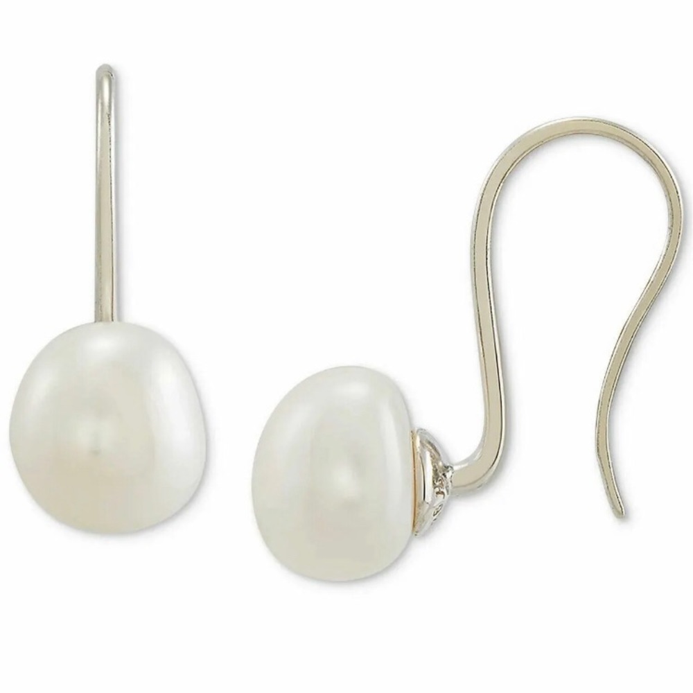 🧜‍♀️Giani Bernini Baroque Freshwater Pearl 9-10mm Drop Earrings Sterling Silver